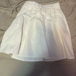 White Pleated Skirt